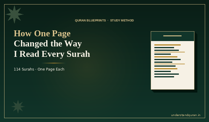How One Page Changed the Way I Read Every Surah